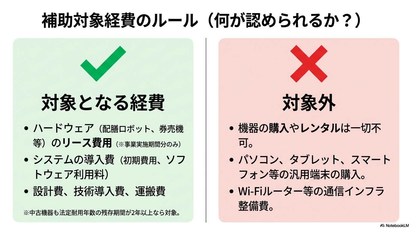 補助対象経費のルール