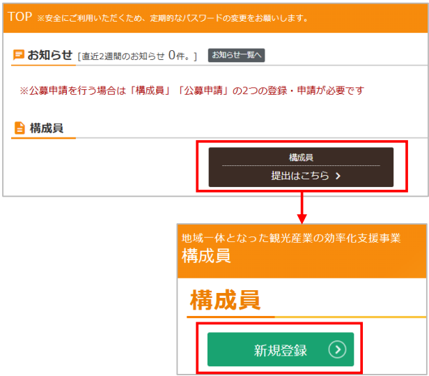 構成員メニュー